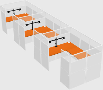 U-shaped cubicle
