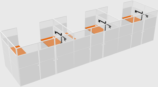 U-shaped cubicle