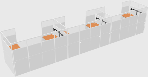 U-shaped cubicle