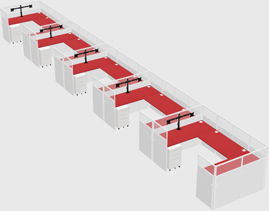 U-shaped cubicle