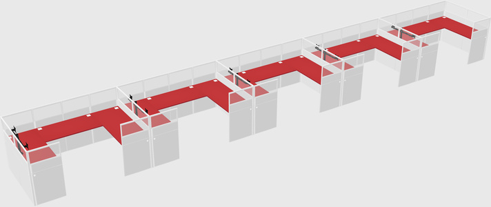 U-shaped cubicle