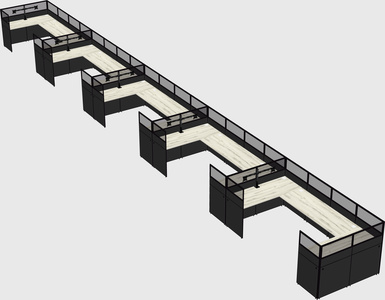 U-shaped cubicle