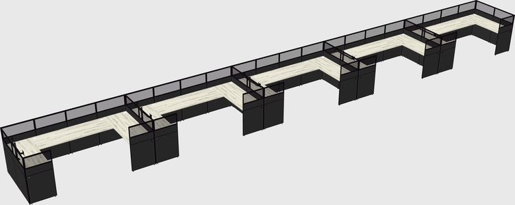 U-shaped cubicle