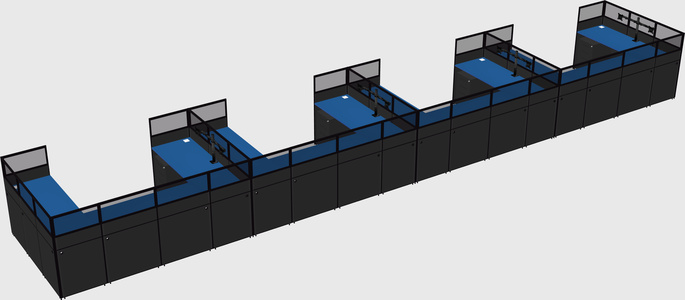 Cabine en u