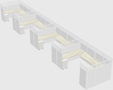 U-shaped cubicle