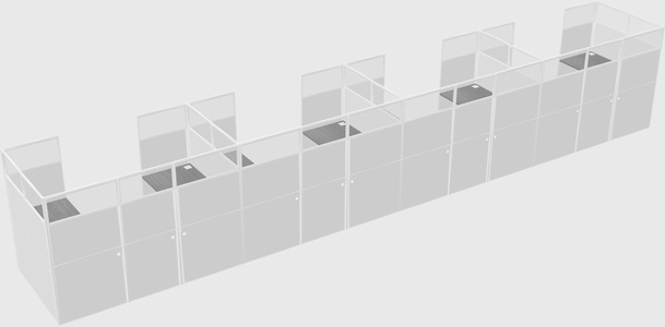 U-shaped cubicle