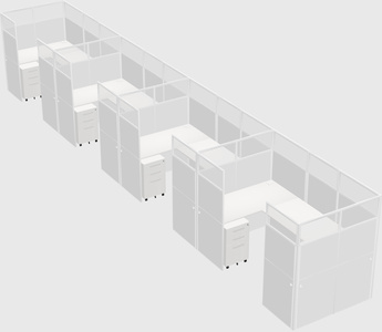 U-shaped cubicle