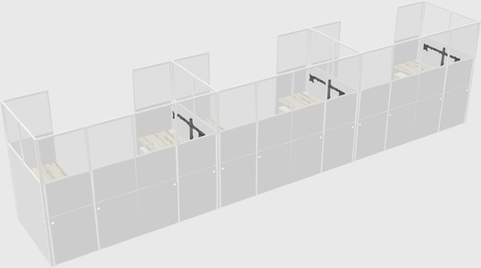 Cabine en u