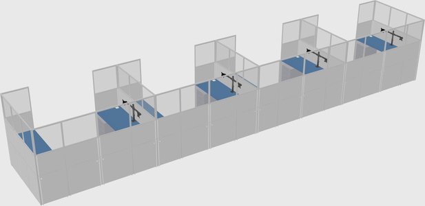 U-shaped cubicle