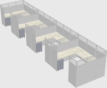 U-shaped cubicle