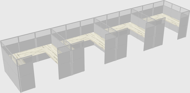 U-shaped cubicle