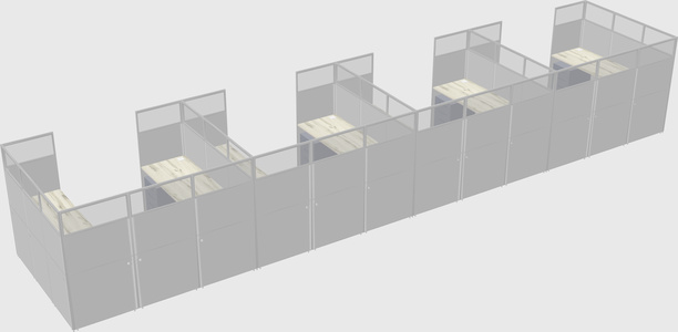 U-shaped cubicle