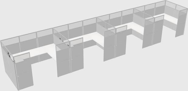 U-shaped cubicle