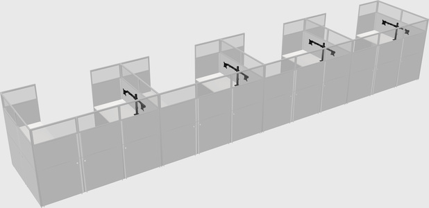 U-shaped cubicle