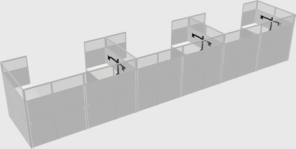 U-shaped cubicle