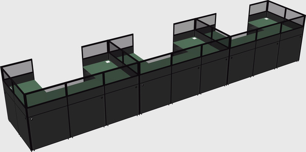 U-shaped cubicle