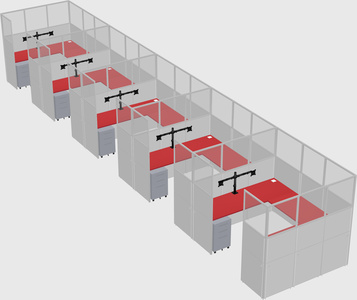 U-shaped cubicle