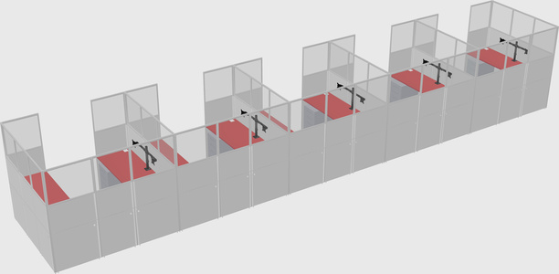 U-shaped cubicle