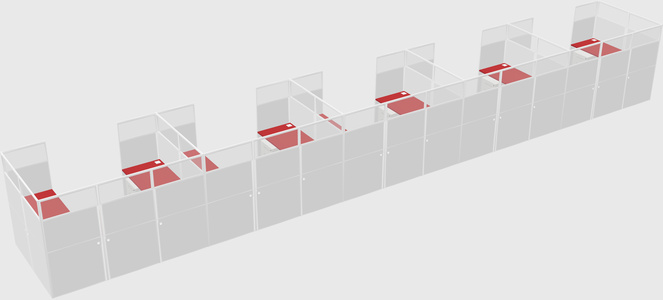 U-shaped cubicle