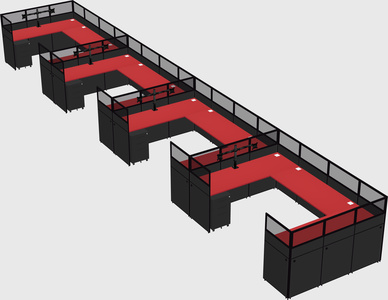 U-shaped cubicle