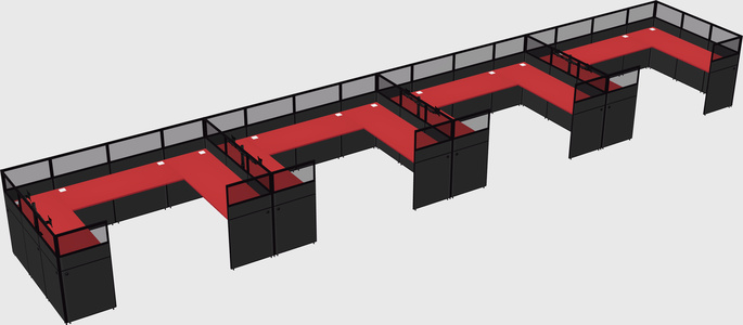 U-shaped cubicle