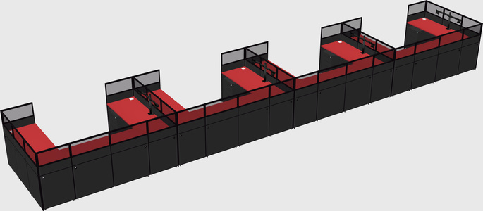 U-shaped cubicle