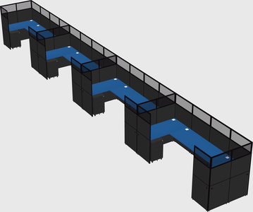 U-shaped cubicle
