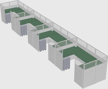 U-shaped cubicle