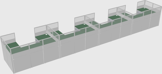 U-shaped cubicle
