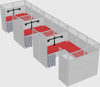 U-shaped cubicle