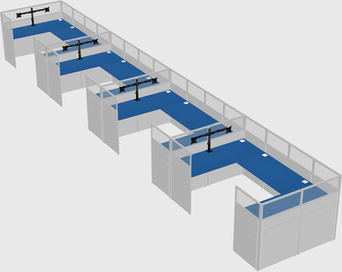 U-shaped cubicle