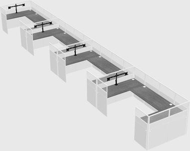 U-shaped cubicle