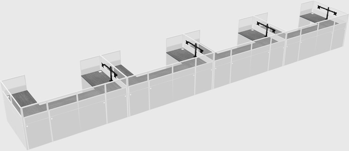 U-shaped cubicle