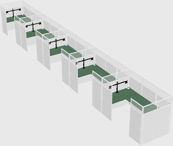 U-shaped cubicle