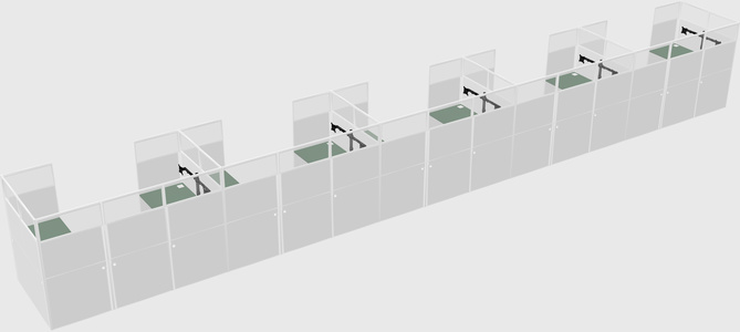 U-shaped cubicle