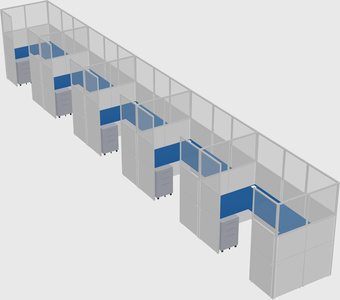 U-shaped cubicle