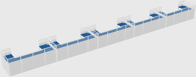 U-shaped cubicle