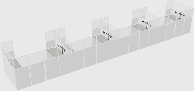 U-shaped cubicle