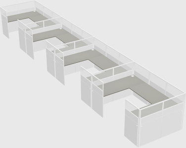 U-shaped cubicle