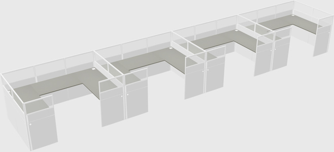 U-shaped cubicle