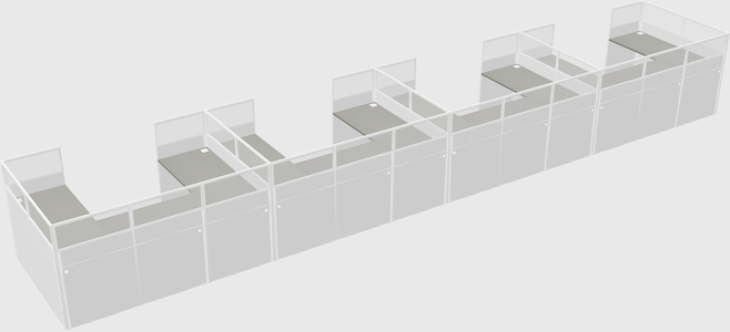 U-shaped cubicle