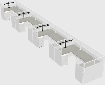 U-shaped cubicle