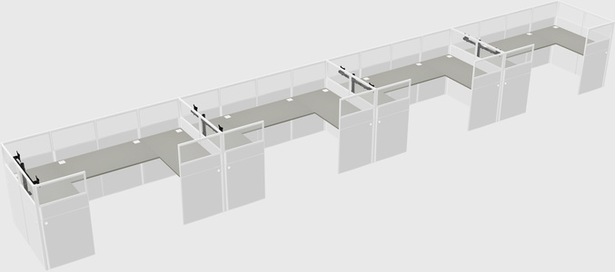 U-shaped cubicle