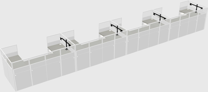 U-shaped cubicle