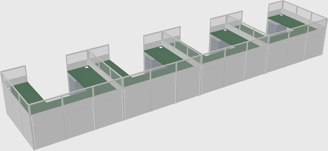 U-shaped cubicle