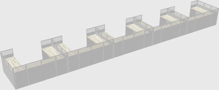U-shaped cubicle