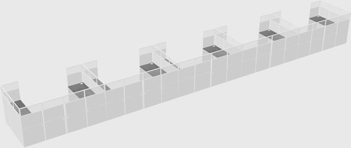 U-shaped cubicle