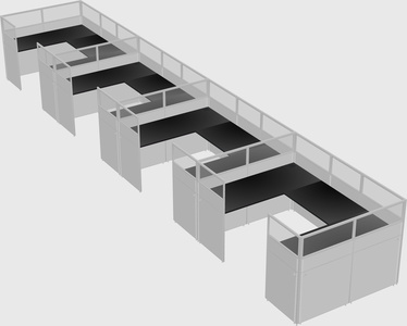 U-shaped cubicle