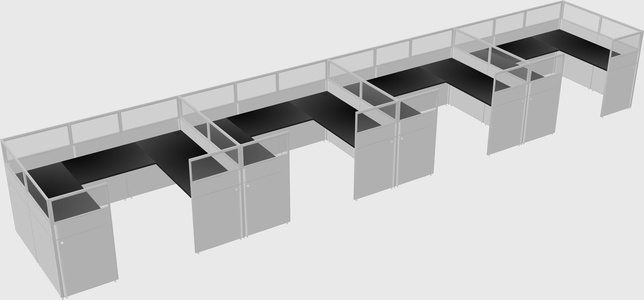 U-shaped cubicle