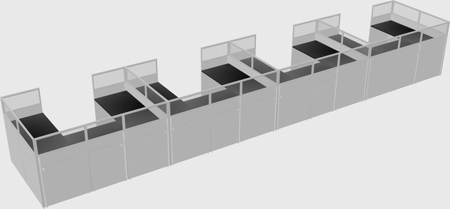 U-shaped cubicle